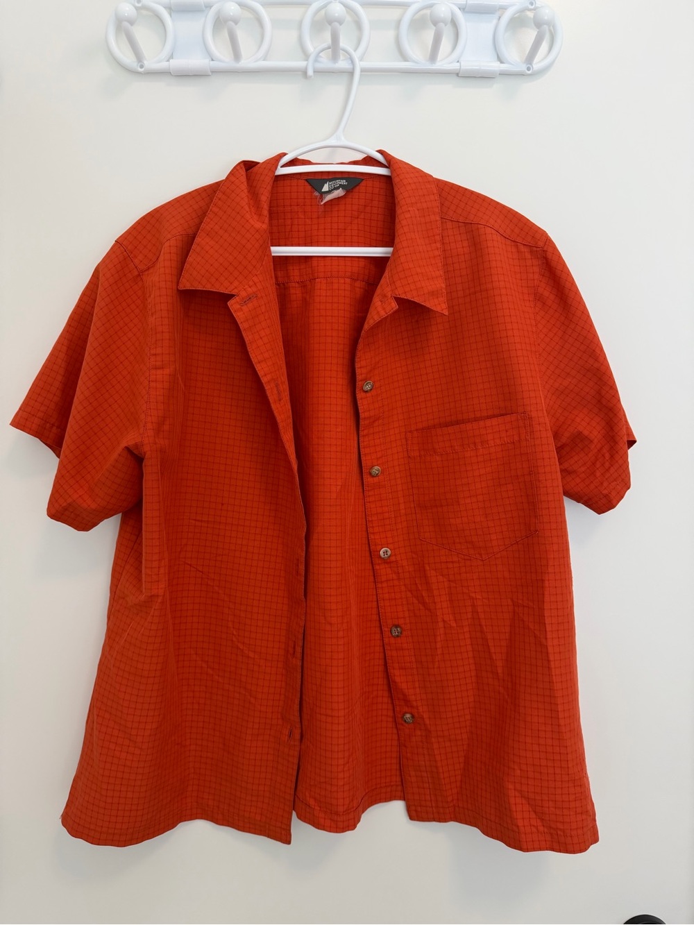 MEC Men's Short Sleeve Button-Up Shirt - Orange
